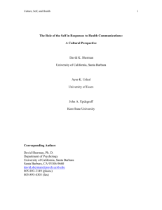 The Role of the Self in Responses to Health Communications: A