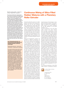 Continuous Mixing of Silica Filled Rubber Mixtures