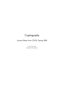 Cryptography - Stanford CS Theory