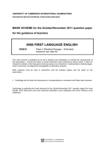 0500 first language english - Cambridge International Examinations