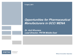 Opportunities for Pharmaceutical Manufacturers in GCC/ MENA