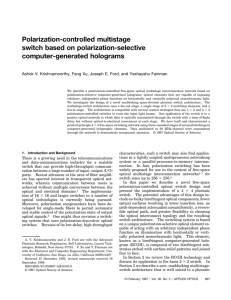 Polarization-controlled multistage switch based on polarization