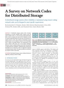 A Survey on Network Codes for Distributed Storage