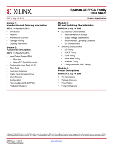 Xilinx DS312 Spartan-3E FPGA Family Data Sheet, Data Sheet