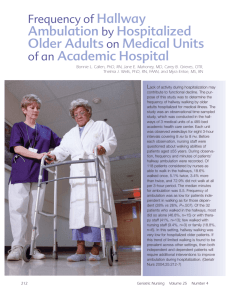Ambulation by Hospitalized Older Adults on