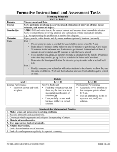 Formative Instructional and Assessment Tasks - 3
