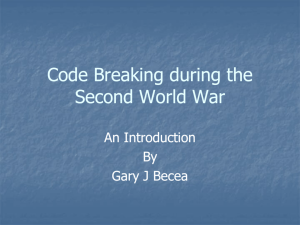 Code Breaking during the Second World War