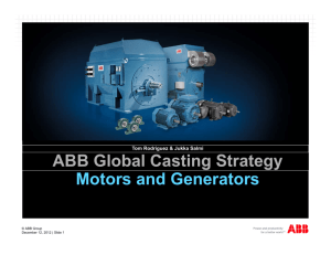 ABB Global Casting Strategy Motors and Generators