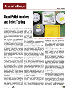 About Pellet Numbers and Pellet Testing