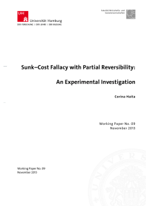 Sunk–Cost Fallacy with Partial Reversibility: An