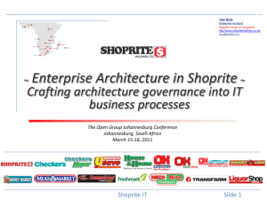 Enterprise Architecture in Shoprite