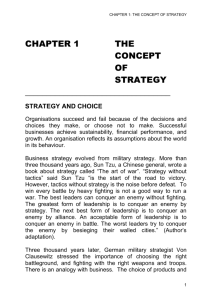 THE CONCEPT OF STRATEGY