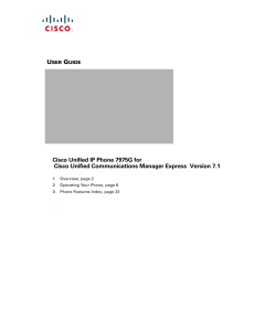 Cisco Unified IP Phone 7975G for Cisco Unified Communications