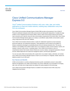 Cisco Unified Communications Manager Express 9.0