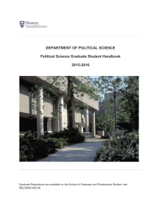 Graduate Handbook - Political Science