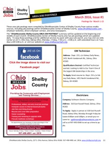March 2016, Issue #1 - Job and Family Services | Shelby County Ohio