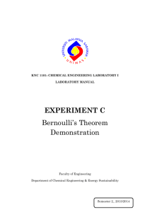 EXPERIMENT C Bernoulli's Theorem Demonstration