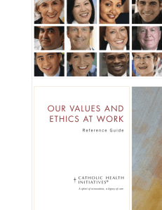 our values and ethics at work
