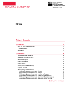 Ethics - College of Nurses of Ontario