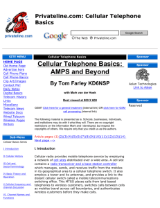 Privateline.com: Cellular Telephone Basics