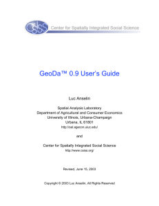 GeoDa™ 0.9 User's Guide