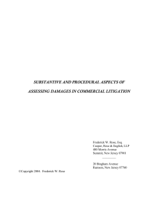 Assessing Damages in Commercial Litigation