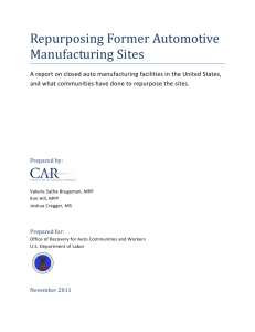 Repurposing Former Automotive Manufacturing Sites