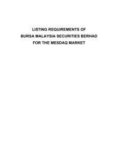 listing requirements