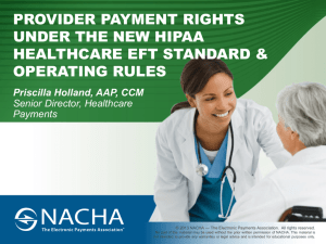 Healthcare EFT Standard