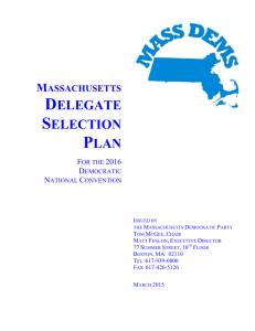 massachusetts delegate selection plan