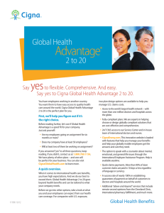 Cigna Global Health Advantage 2 to 20