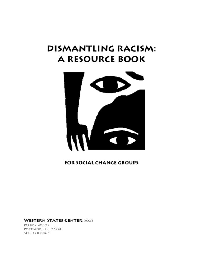 DISMANTLING RACISM: A RESOURCE bOOK