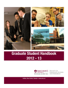 Graduate Student Handbook 2012 - 13