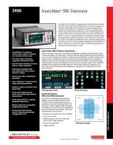 SourceMeter ® SMU Instrument
