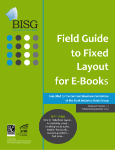 Field Guide to Fixed Layout for E-Books