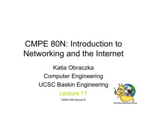 CMPE 80N: Introduction to Networking and the Internet