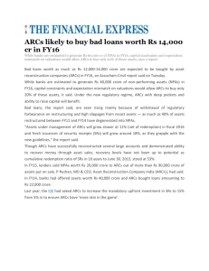 ARCs likely to buy bad loans worth Rs 14,000 cr in FY16