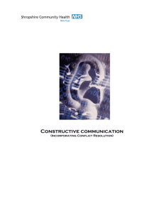 Constructive communication - Shropshire Community Health NHS