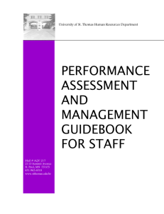 performance assessment and management guidebook for staff