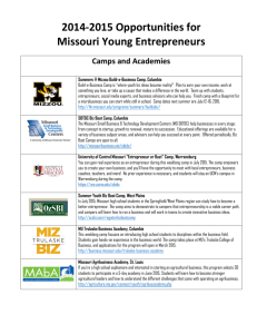 2014-2015 Opportunities for Missouri Young Entrepreneurs