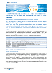 Impact of IAS19 on corporate pensions