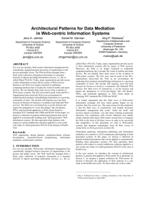 Architectural Patterns for Data Mediation in Web-centric