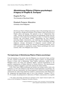 Sikolohiyang Pilipino (Filipino psychology)