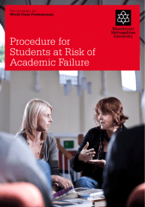 Procedure for Students at Risk of Academic Failure