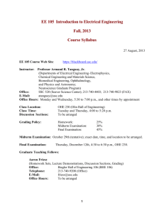 EE 105 Course Syllabus F13 R - USC Center for Excellence in