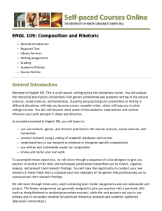 ENGL 105: Composition and Rhetoric