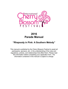 2016 Parade Manual - International Cherry Blossom Festival