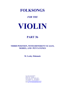 folksongs for the violin
