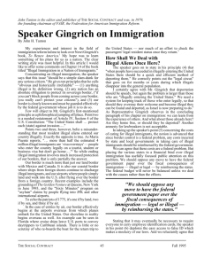 Speaker Gingrich on Immigration