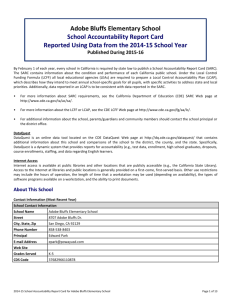 Adobe Bluffs Elementary School School Accountability Report Card